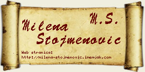 Milena Stojmenović vizit kartica